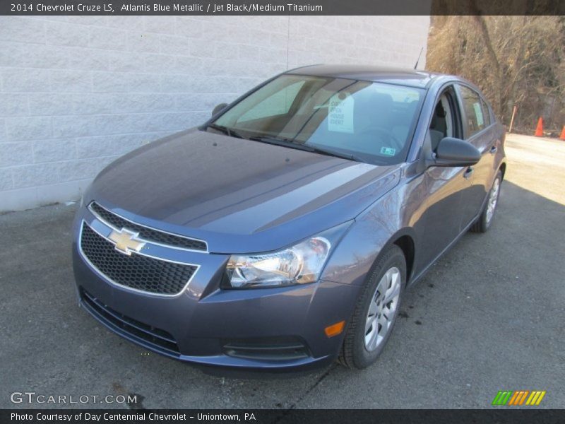 Atlantis Blue Metallic / Jet Black/Medium Titanium 2014 Chevrolet Cruze LS