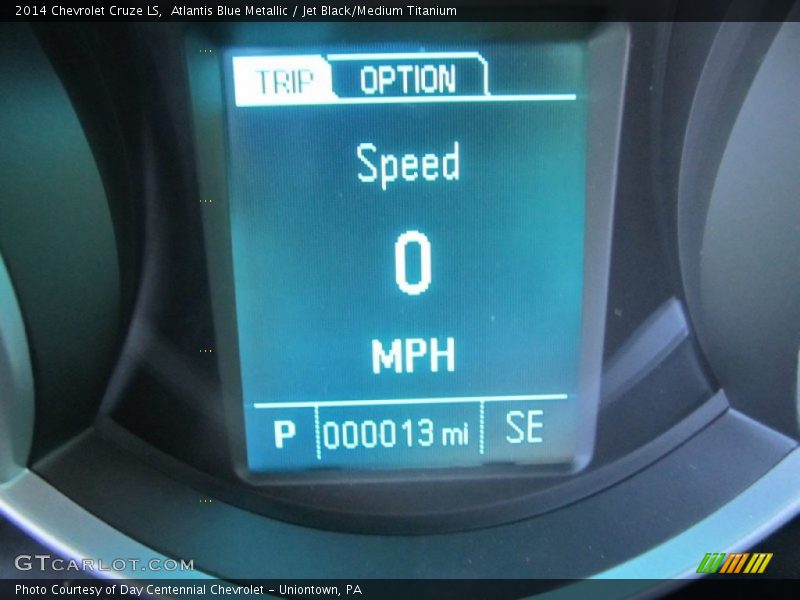 Atlantis Blue Metallic / Jet Black/Medium Titanium 2014 Chevrolet Cruze LS