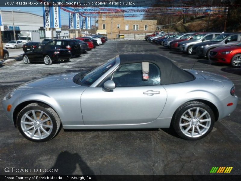 Sunlight Silver Metallic / Black 2007 Mazda MX-5 Miata Touring Roadster