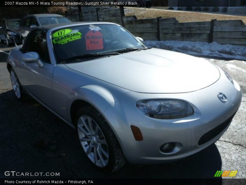 Sunlight Silver Metallic / Black 2007 Mazda MX-5 Miata Touring Roadster