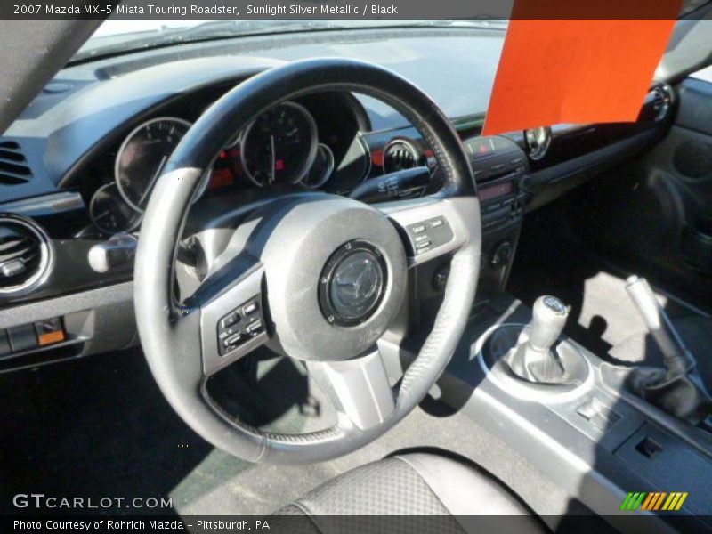 Sunlight Silver Metallic / Black 2007 Mazda MX-5 Miata Touring Roadster