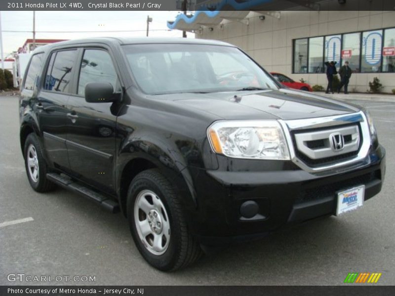 Crystal Black Pearl / Gray 2011 Honda Pilot LX 4WD