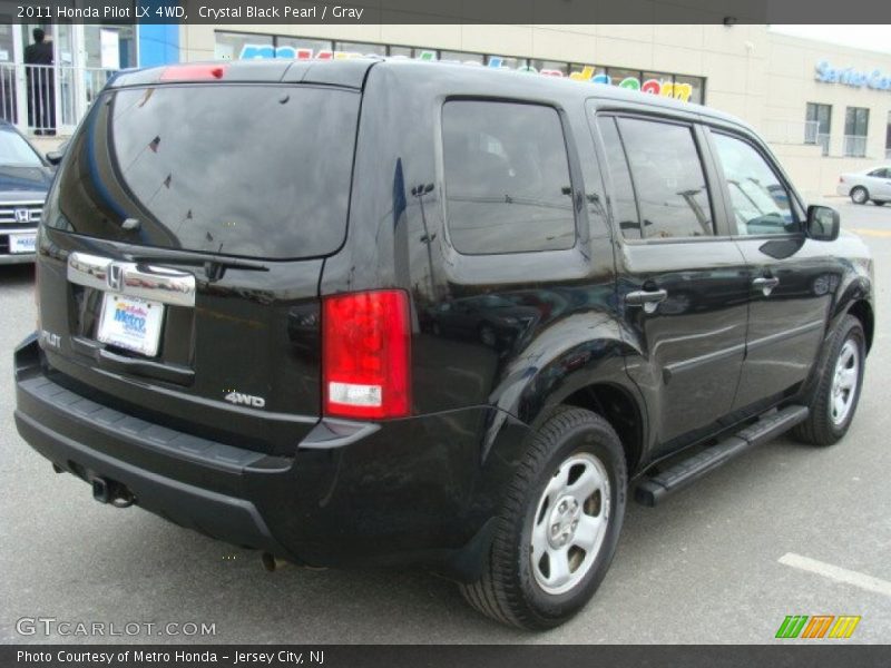 Crystal Black Pearl / Gray 2011 Honda Pilot LX 4WD