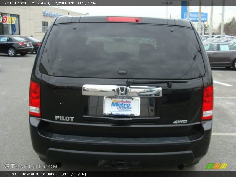 Crystal Black Pearl / Gray 2011 Honda Pilot LX 4WD