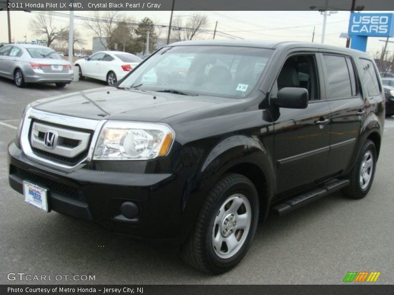 Crystal Black Pearl / Gray 2011 Honda Pilot LX 4WD