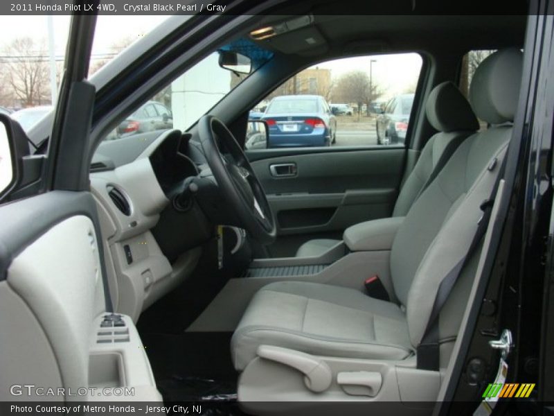 Crystal Black Pearl / Gray 2011 Honda Pilot LX 4WD