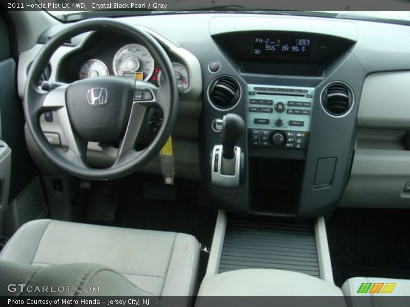 Crystal Black Pearl / Gray 2011 Honda Pilot LX 4WD