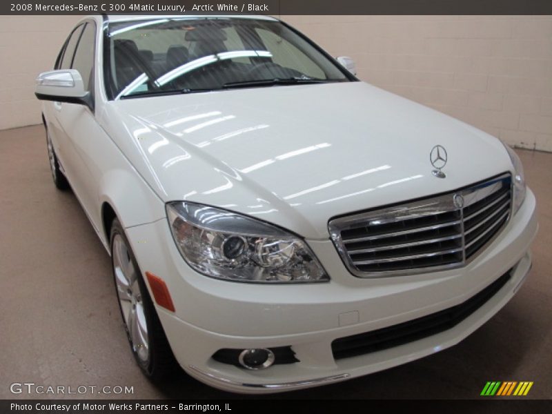 Arctic White / Black 2008 Mercedes-Benz C 300 4Matic Luxury