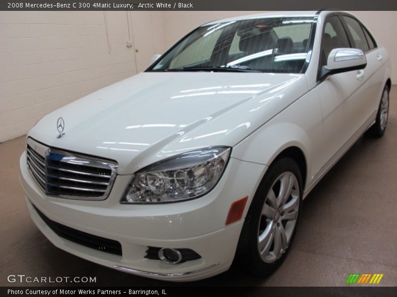 Arctic White / Black 2008 Mercedes-Benz C 300 4Matic Luxury