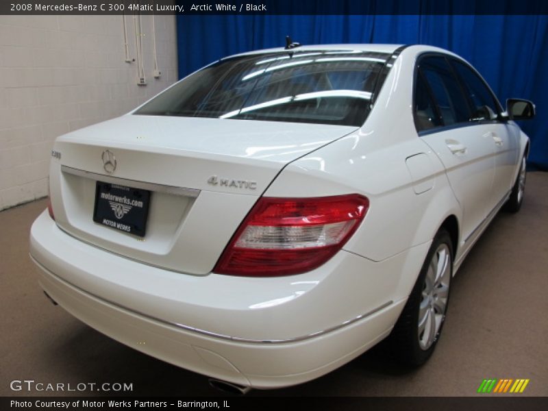 Arctic White / Black 2008 Mercedes-Benz C 300 4Matic Luxury