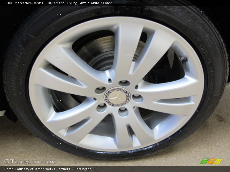 Arctic White / Black 2008 Mercedes-Benz C 300 4Matic Luxury