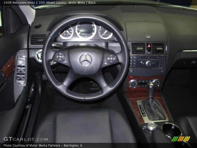 Arctic White / Black 2008 Mercedes-Benz C 300 4Matic Luxury