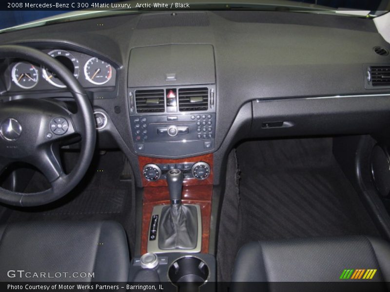 Arctic White / Black 2008 Mercedes-Benz C 300 4Matic Luxury