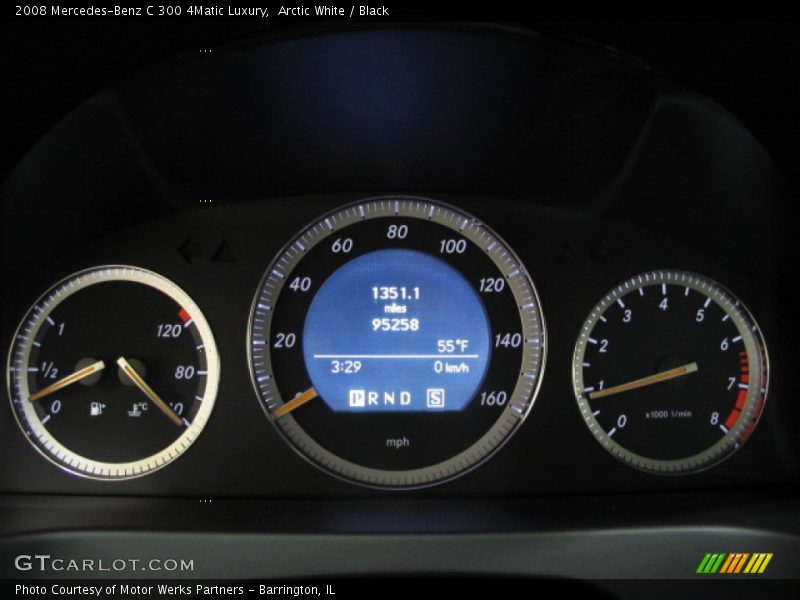 Arctic White / Black 2008 Mercedes-Benz C 300 4Matic Luxury