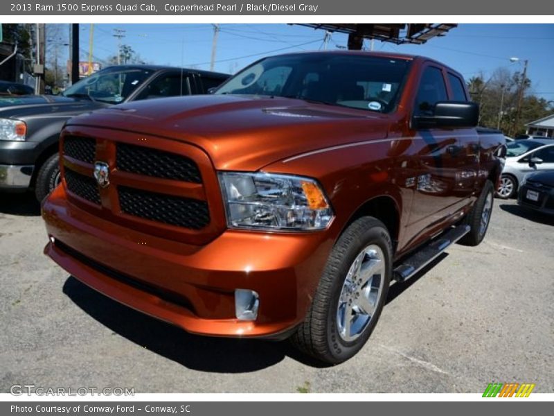 Copperhead Pearl / Black/Diesel Gray 2013 Ram 1500 Express Quad Cab