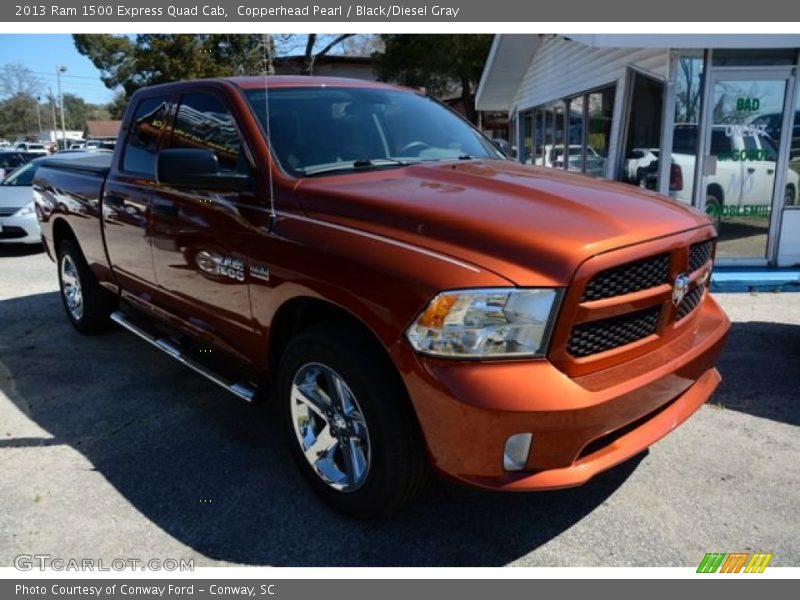 Copperhead Pearl / Black/Diesel Gray 2013 Ram 1500 Express Quad Cab