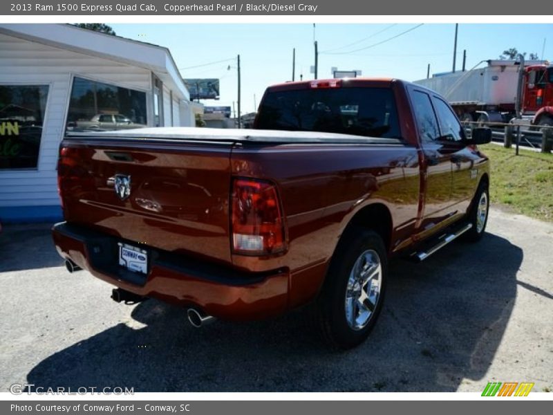 Copperhead Pearl / Black/Diesel Gray 2013 Ram 1500 Express Quad Cab