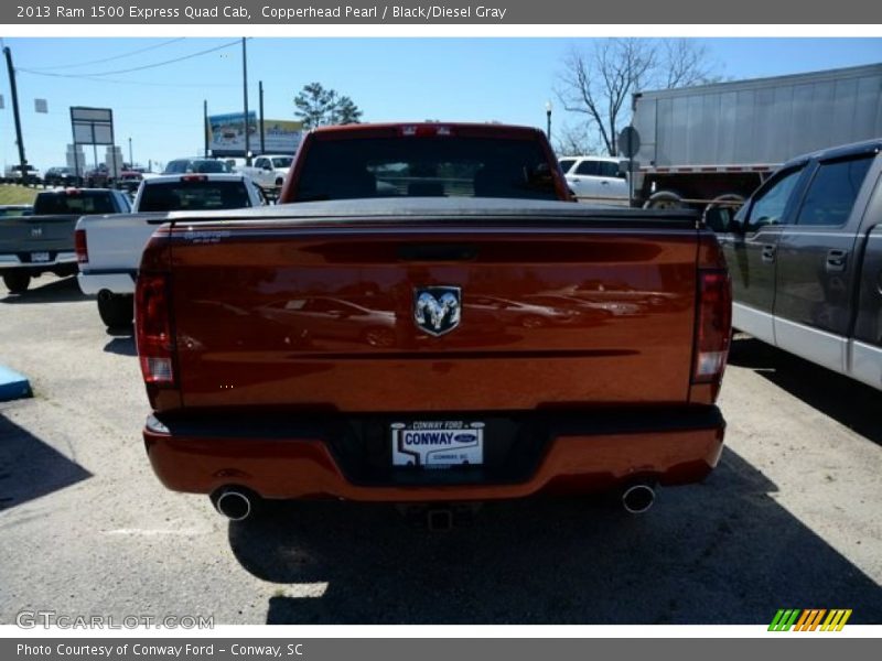Copperhead Pearl / Black/Diesel Gray 2013 Ram 1500 Express Quad Cab
