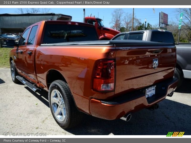 Copperhead Pearl / Black/Diesel Gray 2013 Ram 1500 Express Quad Cab