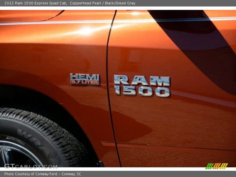 Copperhead Pearl / Black/Diesel Gray 2013 Ram 1500 Express Quad Cab