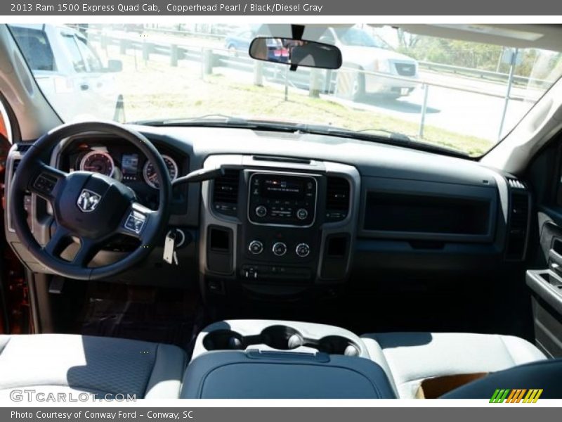 Copperhead Pearl / Black/Diesel Gray 2013 Ram 1500 Express Quad Cab