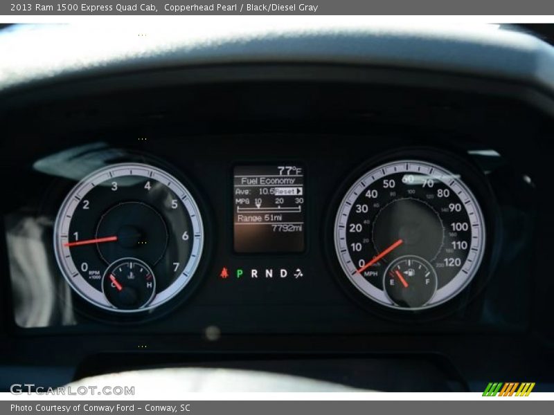Copperhead Pearl / Black/Diesel Gray 2013 Ram 1500 Express Quad Cab