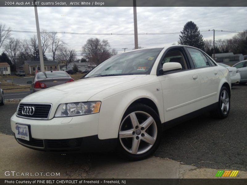 Arctic White / Beige 2004 Audi A4 1.8T quattro Sedan