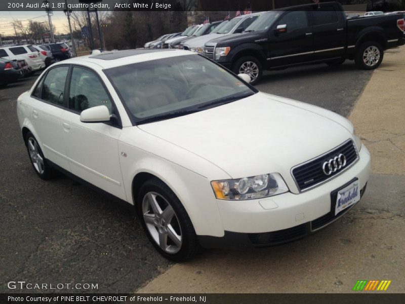 Arctic White / Beige 2004 Audi A4 1.8T quattro Sedan