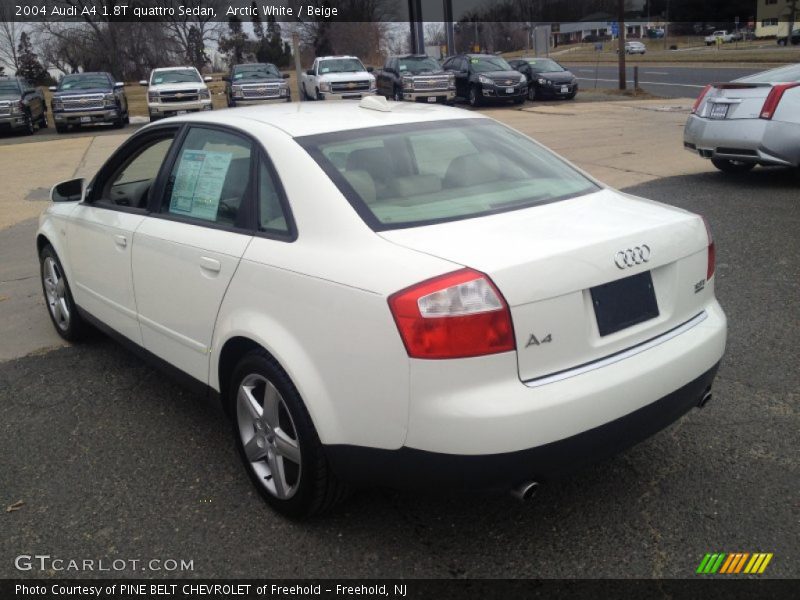 Arctic White / Beige 2004 Audi A4 1.8T quattro Sedan