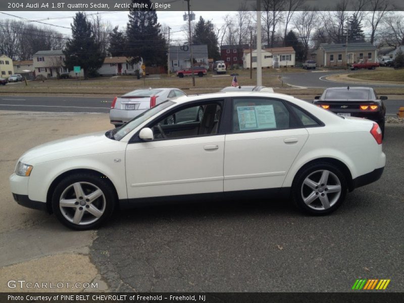 Arctic White / Beige 2004 Audi A4 1.8T quattro Sedan