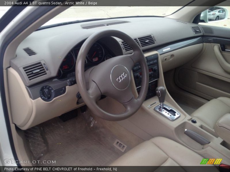 Arctic White / Beige 2004 Audi A4 1.8T quattro Sedan