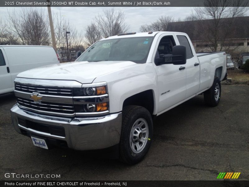 Summit White / Jet Black/Dark Ash 2015 Chevrolet Silverado 3500HD WT Double Cab 4x4