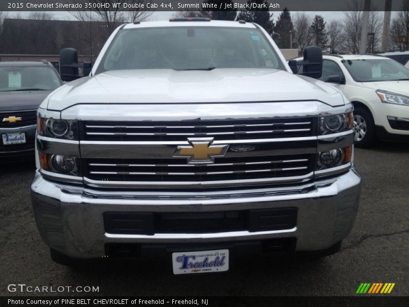 Summit White / Jet Black/Dark Ash 2015 Chevrolet Silverado 3500HD WT Double Cab 4x4