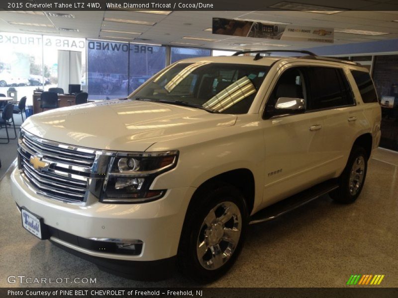White Diamond Tricoat / Cocoa/Dune 2015 Chevrolet Tahoe LTZ 4WD