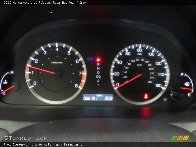 Royal Blue Pearl / Gray 2010 Honda Accord LX-P Sedan