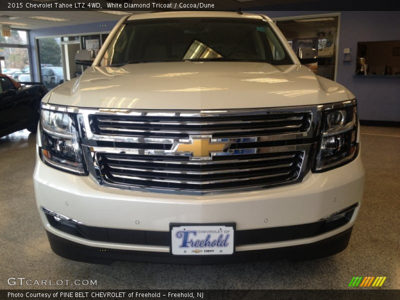 White Diamond Tricoat / Cocoa/Dune 2015 Chevrolet Tahoe LTZ 4WD