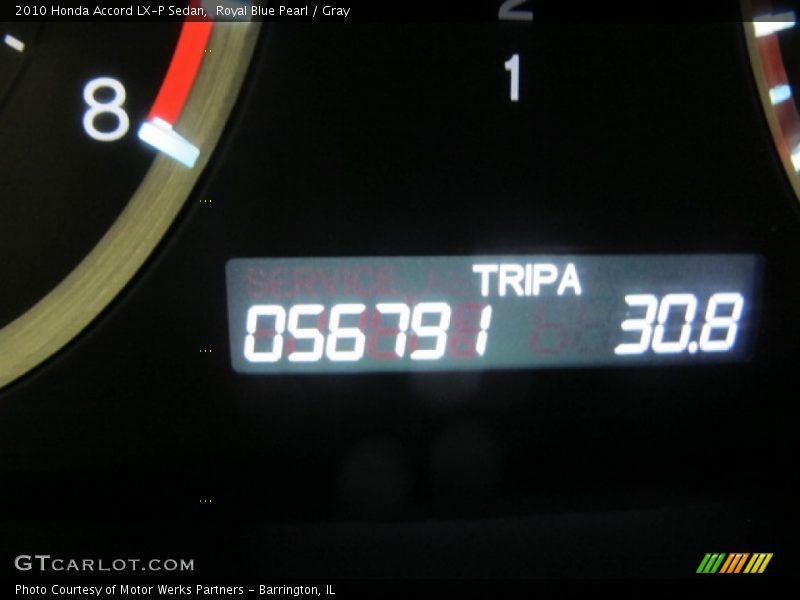 Royal Blue Pearl / Gray 2010 Honda Accord LX-P Sedan
