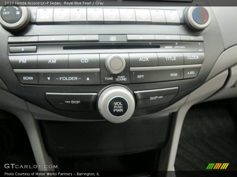 Royal Blue Pearl / Gray 2010 Honda Accord LX-P Sedan