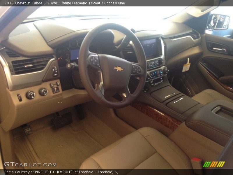 White Diamond Tricoat / Cocoa/Dune 2015 Chevrolet Tahoe LTZ 4WD