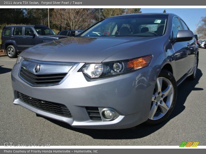 Forged Silver Pearl / Taupe 2011 Acura TSX Sedan