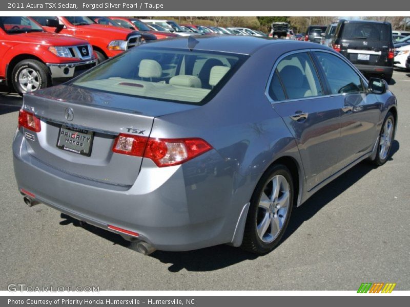 Forged Silver Pearl / Taupe 2011 Acura TSX Sedan