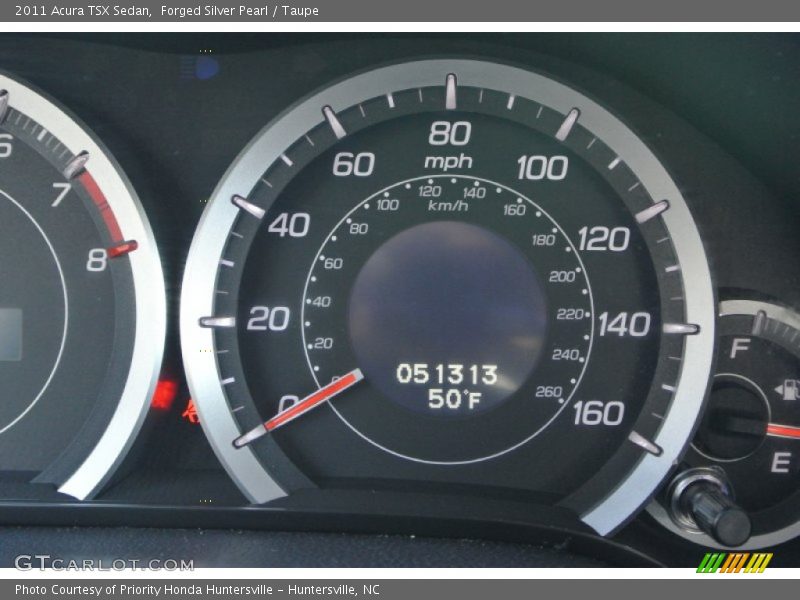 Forged Silver Pearl / Taupe 2011 Acura TSX Sedan