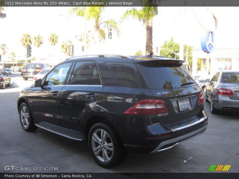 Capri Blue Metallic / Almond Beige 2012 Mercedes-Benz ML 350 4Matic