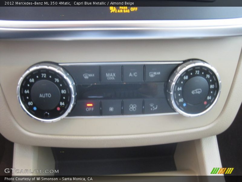 Capri Blue Metallic / Almond Beige 2012 Mercedes-Benz ML 350 4Matic