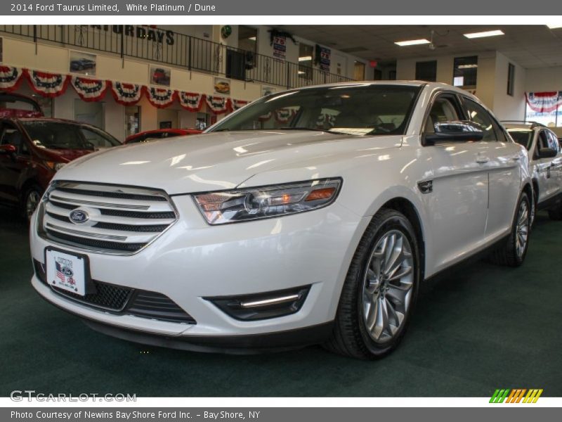 White Platinum / Dune 2014 Ford Taurus Limited