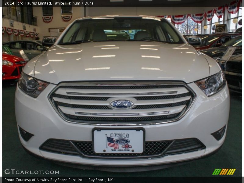 White Platinum / Dune 2014 Ford Taurus Limited