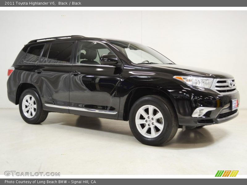 Black / Black 2011 Toyota Highlander V6