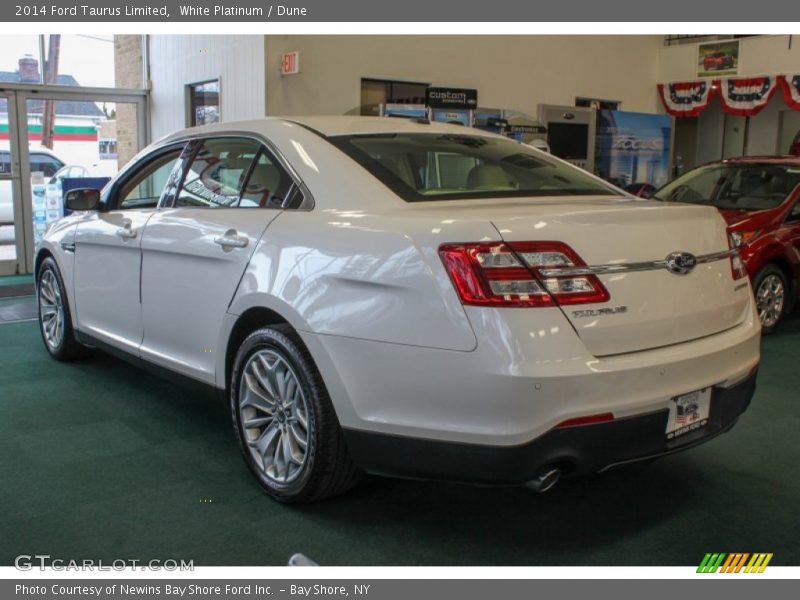 White Platinum / Dune 2014 Ford Taurus Limited