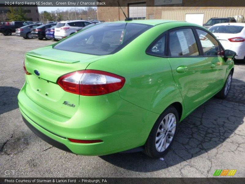 Green Envy / Charcoal Black 2014 Ford Fiesta SE Sedan