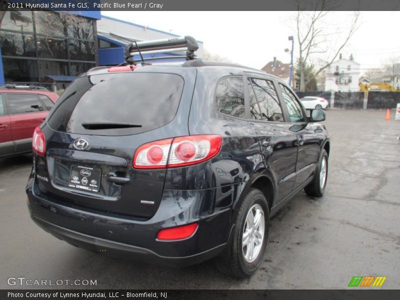 Pacific Blue Pearl / Gray 2011 Hyundai Santa Fe GLS
